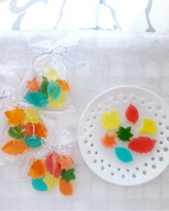 Small pieces of Autumun design Kohaku jelly-candy 小さな秋の琥珀糖