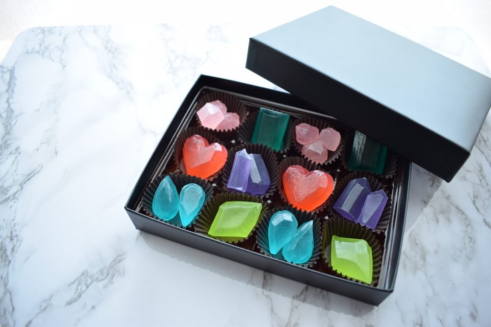 edible jewelry　食べられる宝石　琥珀糖