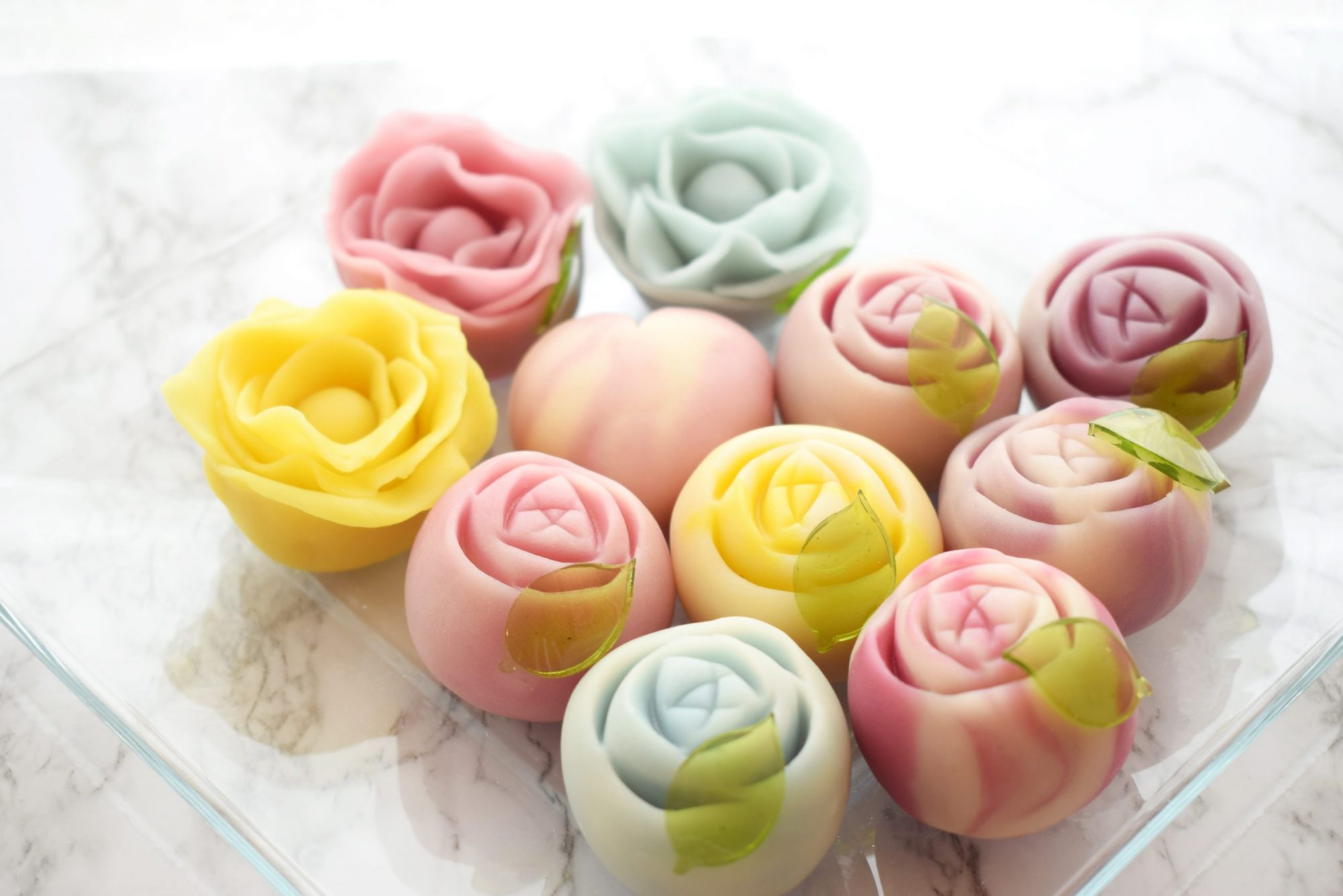 練り切り　バラ　バレンタイン