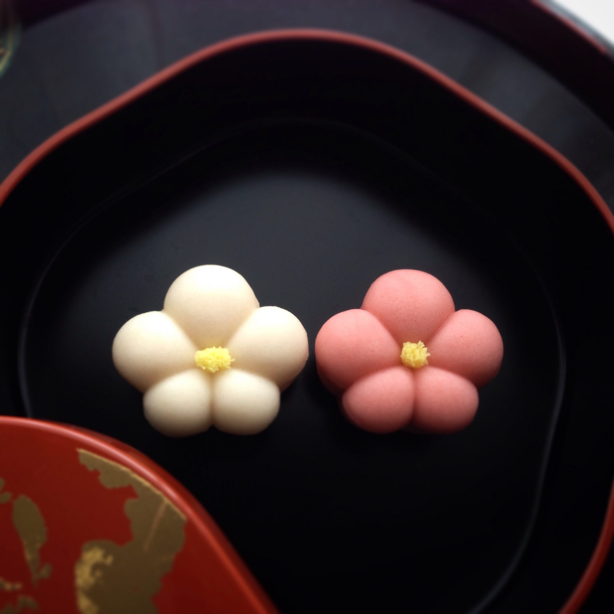 紅白福梅　練り切り