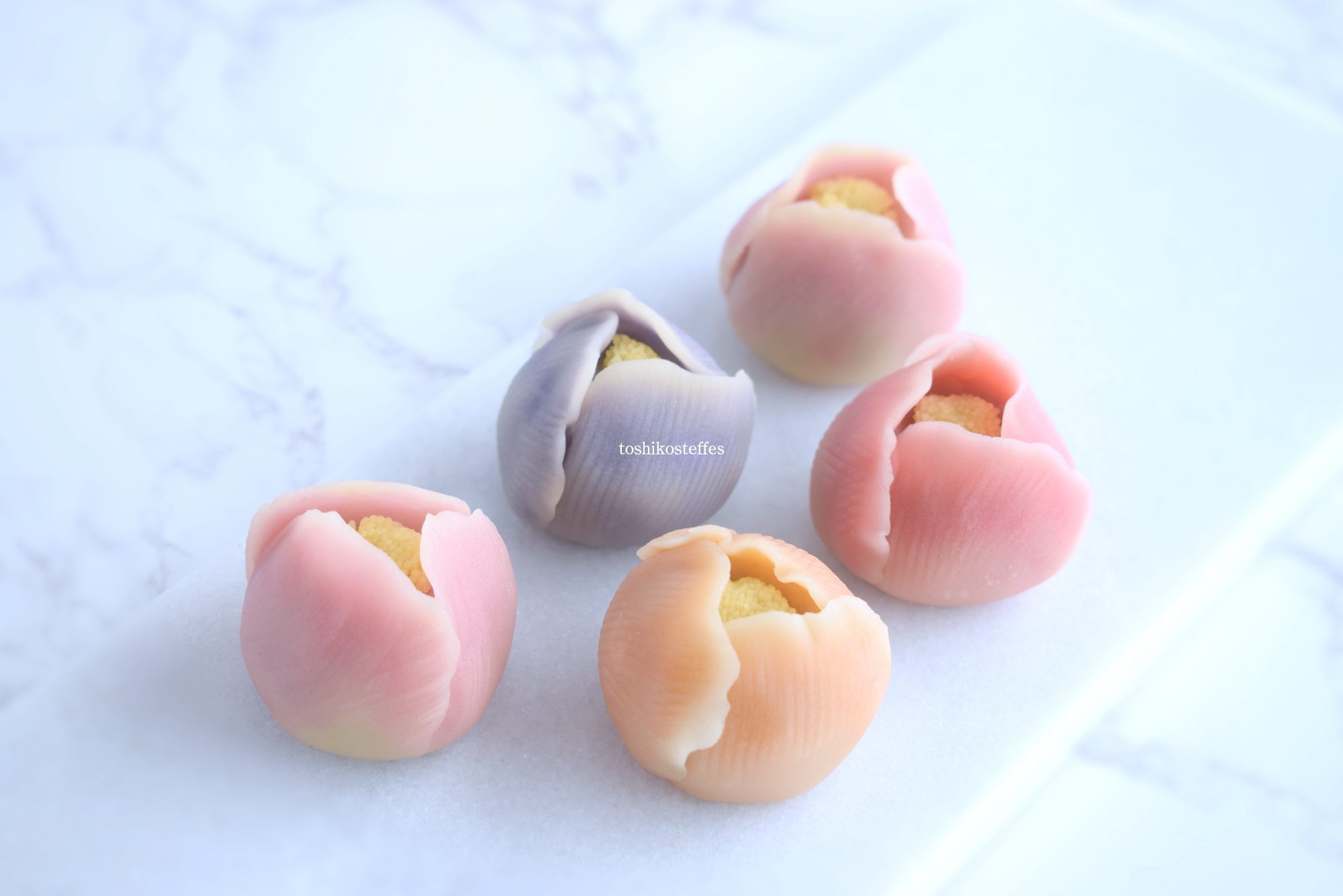 穀雨花　牡丹　練り切り