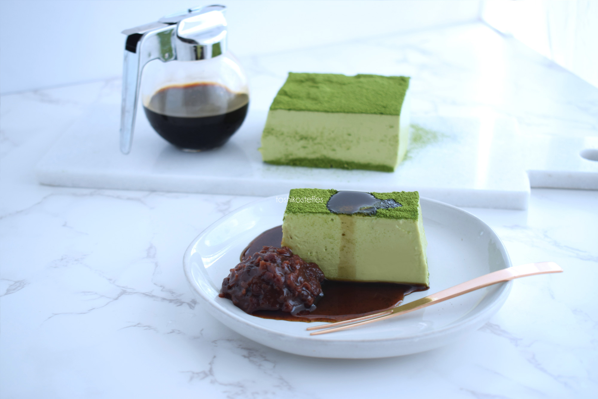 葛練り抹茶チーズケーキ