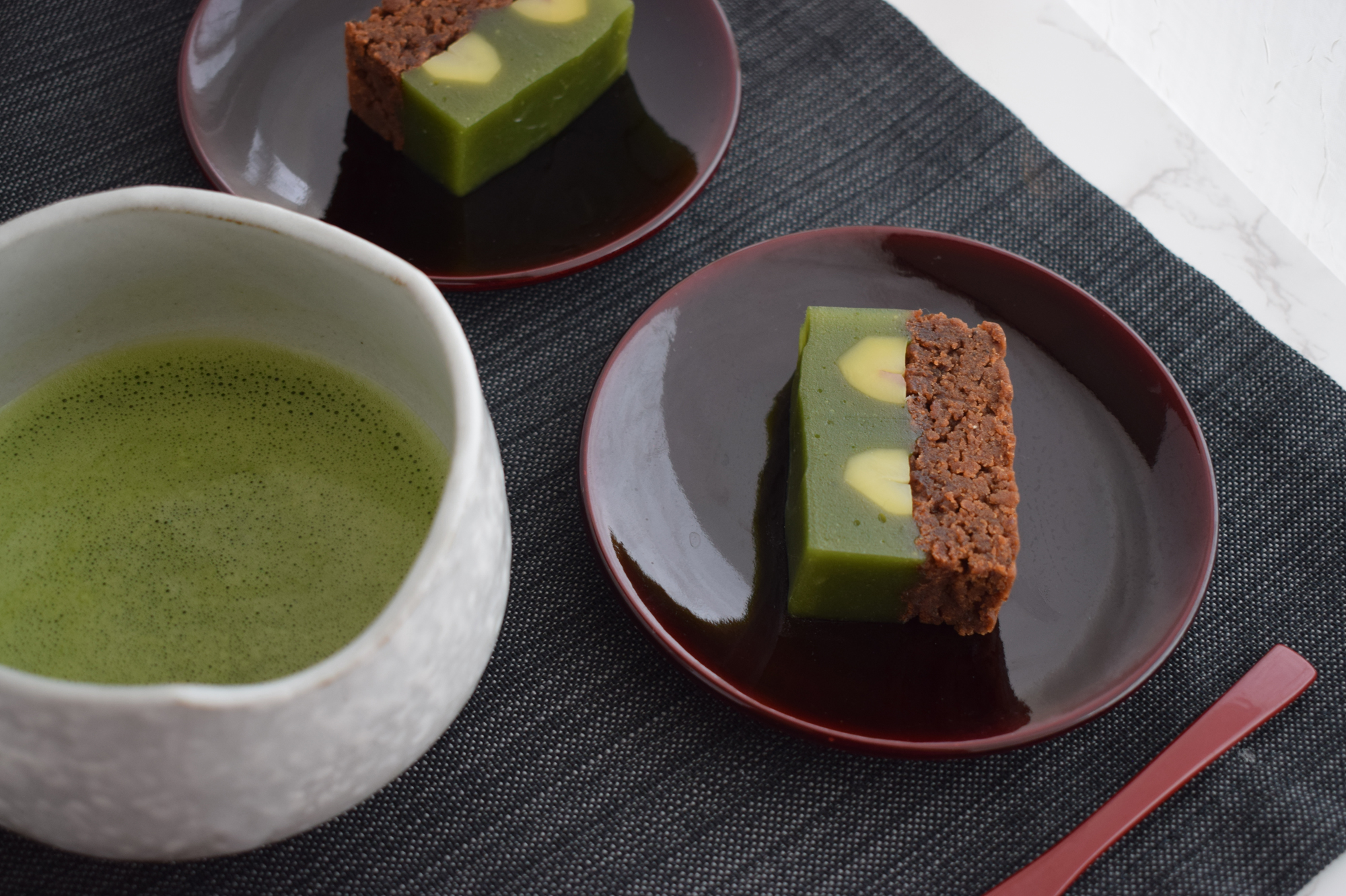 抹茶と栗の村雨