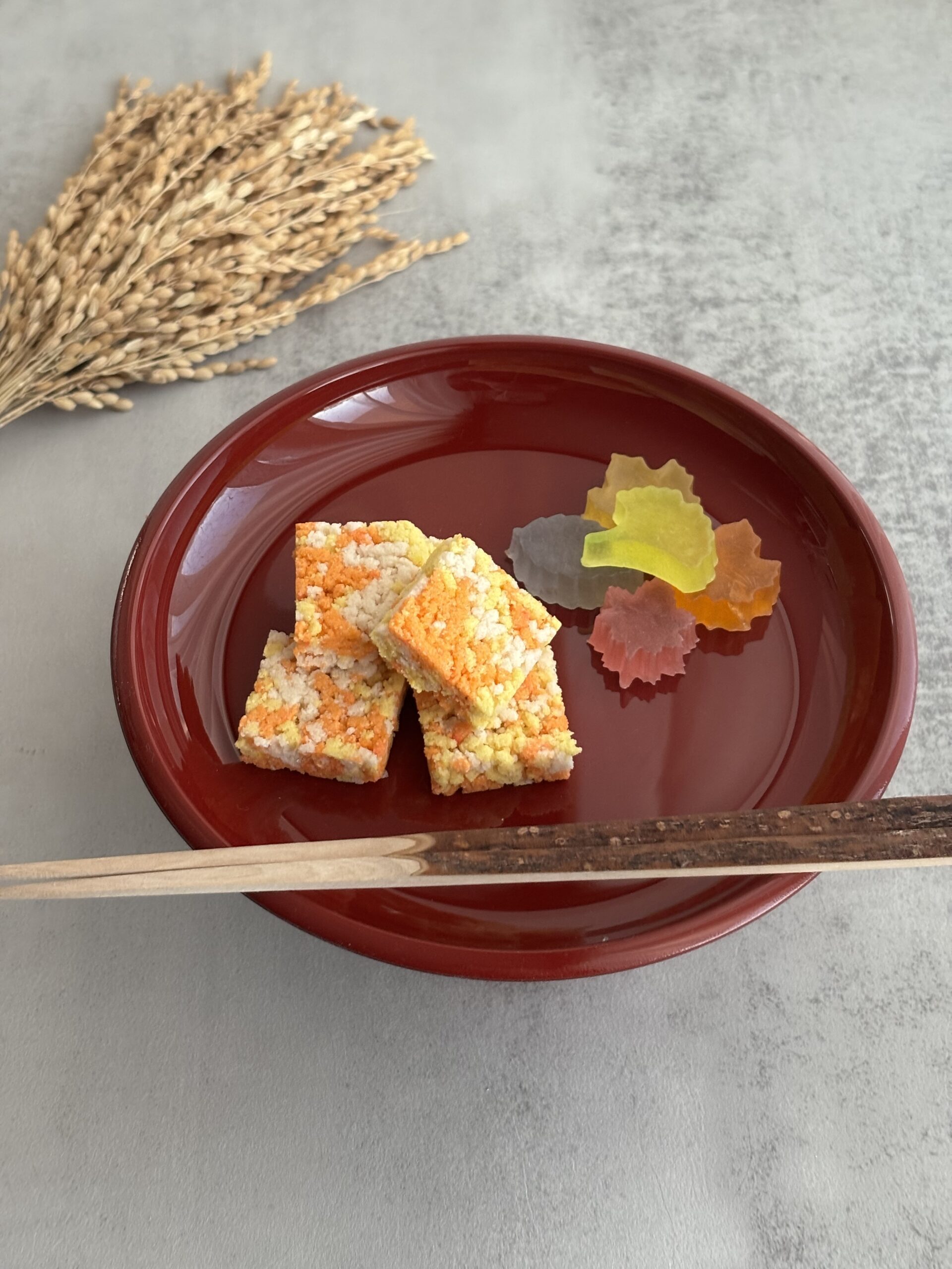 錦秋　落雁　琥珀糖